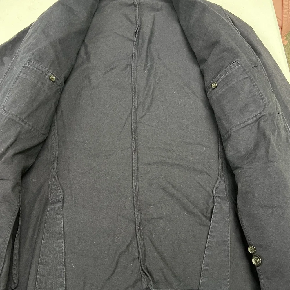 Polo Ralph Lauren Blazer Mens M Navy Blue Crest Patch Cotton Twill Sport Coat